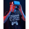 imageI Paused My Game to Be Here Shirt Gifts for Him Gaming Apparel Shirts for MenGame Remote Black