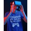 imageI Paused My Game to Be Here Shirt Gifts for Him Gaming Apparel Shirts for MenGame Remote Blue