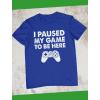 imageKids Gamer Shirt I Paused My Game to Be Here Gifts for Gamers Boys Youth Gaming ShirtsBlue