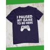 imageKids Gamer Shirt I Paused My Game to Be Here Gifts for Gamers Boys Youth Gaming ShirtsNavy