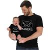 imageGamer Dad and Baby Matching Outfits Gifts for New Dads Player 1 ampamp Player 2 Funny Fathers Day Daddy and Me OutfitsDad Black  Baby Black