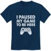 imageKids Gamer Shirt I Paused My Game to Be Here Gifts for Gamers Boys Youth Gaming ShirtsNavy
