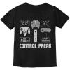 imageTeeStars  Video Game Control Freak Gaming Funny Gamer Youth Kids TShirtBlack