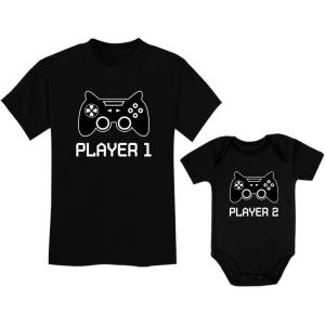 imageBig Brother Little Brother Shirts Player 1 Player 2 Gamer Gaming Siblings SetBig Bro Black  Lil Bro Black