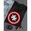 imageAutism Awareness Puzzle Superhero Shield Shirt Captain Autism TShirtBlue