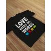 imageAutism Awareness Shirt Kids Love Needs No Words Youth Kids TShirtGray