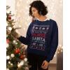 imageBe Nice To The Nurse Christmas Sweatshirt for Women Medical Sweater Style Nurses Funny Xmas Holiday SweatshirtsSweatshirt  Navy