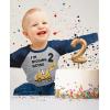 imageConstruction Bulldozer Im Digging Being 2 34 Sleeve Baseball Jersey Toddler Kids TShirt34 Sleeve  Blue