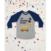 imageConstruction Bulldozer Im Digging Being 2 34 Sleeve Baseball Jersey Toddler Kids TShirt34 Sleeve  Blue
