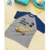 imageConstruction Bulldozer Im Digging Being 2 34 Sleeve Baseball Jersey Toddler Kids TShirt34 Sleeve  Blue