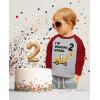 imageConstruction Bulldozer Im Digging Being 2 34 Sleeve Baseball Jersey Toddler Kids TShirt34 Sleeve  Red