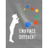 imageEmbrace Different Autism Awareness 34 Women Sleeve Baseball Jersey ShirtBlackGray