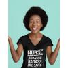 imageFunny  Nurse Badss Lifesaver VNeck Fitted Women TShirtLifesaver  Black