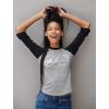 imageGift for Horse Lover Infinite Love 34 Women Sleeve Baseball Jersey ShirtBlackGray
