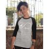 imageGift for Horse Lover Infinite Love 34 Women Sleeve Baseball Jersey ShirtBlackGray