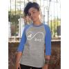 imageGift for Horse Lover Infinite Love 34 Women Sleeve Baseball Jersey ShirtBlueGray