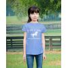 imageHorse Gifts A Girl Who Loves Horses Shirt Horseback Equestrian Youth Kids TShirtCalifornia Blue