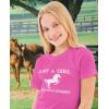 imageHorse Gifts A Girl Who Loves Horses Shirt Horseback Equestrian Youth Kids TShirtPink