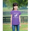 imageHorse Gifts A Girl Who Loves Horses Shirt Horseback Equestrian Youth Kids TShirtViolet
