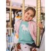 imageHorse Shirt for Girls Horseback Riding Equestrian Horseshoe Print Kids Girls Fitted TShirtChill Blue