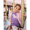 imageHorse Shirt for Girls Horseback Riding Equestrian Horseshoe Print Kids Girls Fitted TShirtLavender
