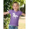 imageHorse Shirt for Girls Horseback Riding Equestrian Horseshoe Print Kids Girls Fitted TShirtLavender