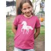 imageHorse Shirt for Girls Horseback Riding Equestrian Horseshoe Print Kids Girls Fitted TShirtWow Pink