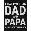 imageI Have Two Titles Dad and Papa Funny Dad Grandpa Fathers Day ShirtBlack