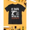 imageIf Papa Cant Fix It Were All Screwed Shirt Funny Gifts for Dads Fathers Day TShirt Dad Jokes Shirts for MenBlack