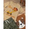 imageIm Digging Thanksgiving Shirts for Boys Girls Construction Tractor with Turkey Toddler Kids TShirtLatte