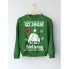 imageJesus Birthday Ugly Christmas Sweater Style Funny Holiday Xmas Long Sleeve TShirt for MenGreen