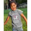 imageJust A Girl Who Loves Horses Gifts for Girls Kids Horseback Riding Horse ShirtGray