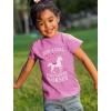 imageJust A Girl Who Loves Horses Gifts for Girls Kids Horseback Riding Horse ShirtPink