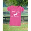imageJust A Girl Who Loves Horses Shirt Horse Lover Gifts Equestrian Girls ShirtsWow Pink