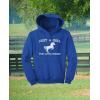 imageJust a Girl Who Loves Horses Hoodie Horse Gifts Equestrian Horseback Riding Kids Girls HoodieBlue