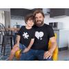 imageMatching Autism Awareness Shirts Puzzle Piece Heart Set Dad Toddler Kids Tshirts 10 Black Medium  990 Black 56