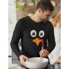 imageMens Silly Turkey Face Gobble Shirt Funny Holiday Thanksgiving Long Sleeve TShirt for MenBlack