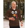 imageMens Thanksgiving Hoodie Funny Holiday Silly Turkey Face Gobble Sweatshirt Hoodies for MenBrown