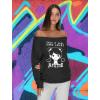 imageOff The Shoulder Sweatshirt for Women Teens Sweatshirts Long Sleeve Tops GirlBlack