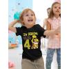 imagePaw Patrol Rubble Digging Being 4 Construction Bulldozer 4th Birthday Toddler Kids TShirtBlack