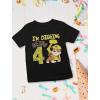 imagePaw Patrol Rubble Digging Being 4 Construction Bulldozer 4th Birthday Toddler Kids TShirtBlack