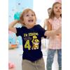 imagePaw Patrol Rubble Digging Being 4 Construction Bulldozer 4th Birthday Toddler Kids TShirtNavy