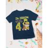 imagePaw Patrol Rubble Digging Being 4 Construction Bulldozer 4th Birthday Toddler Kids TShirtNavy