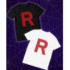 imageTeam Rocket Mens Shirt R Print Anime Theme Halloween Costume TShirt for MenWhite