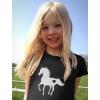 imageTstars  Gift for Horse Lover Love Horses ToddlerKids Girls Fitted TShirt 4T Wow Pink
