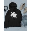 imageTstars Autism Awareness Sweatshirt Heart Cut Puzzle Autism Women HoodieBlack