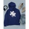 imageTstars Autism Awareness Sweatshirt Heart Cut Puzzle Autism Women HoodieBlue