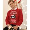 imageTstars Cat Santa Claws Mens Ugly Christmas Sweatshirt Tacky Sweater Style Xmas Holiday Sweatshirts for MenRed