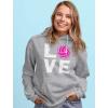 imageTstars Eat Sleep Volleyball Repeat Hoodies for Women Fans Team Players Sweatshirt HoodieGray