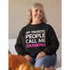 imageTstars Grandma Sweatshirt My Favorite People Call Me Grandma Nana Gift Women SweatshirtBlack